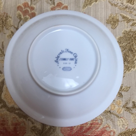 7 Ashcraft Fine China “Eternally Yours” 5812 Berry / Dessert Bowls Made in Japan - Picture 5 of 7